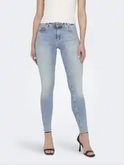 Wehkamp ONLY skinny jeans ONLBLUSH blue light denim regular aanbieding
