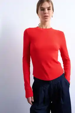 Wehkamp TOPSHOP longsleeve rood aanbieding