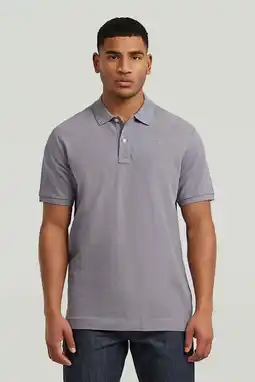 Wehkamp G-STAR slim polo grijs aanbieding