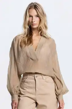 Wehkamp JANSEN Amsterdam blouse zand aanbieding
