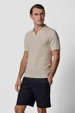Wehkamp Profuomo polo ecru fijn gebreid aanbieding