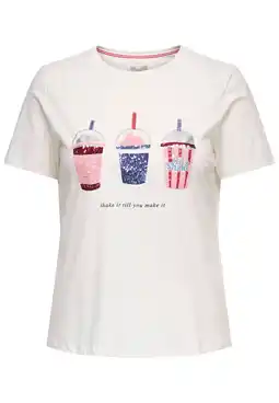 Wehkamp ONLY CARMAKOMA gebloemde T-shirt aanbieding