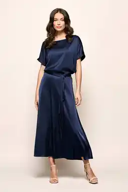 Wehkamp Mart Visser satijnen midi rok donkerblauw aanbieding
