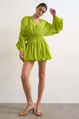 Wehkamp TOPSHOP mini jurk - limegroen aanbieding