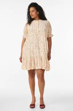Wehkamp Zizzi viscose blousejurk Plus Size - lichtgeel aanbieding