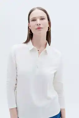 Wehkamp Caroll polo ecru aanbieding
