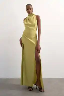 Wehkamp TOPSHOP maxi jurk limegroen aanbieding