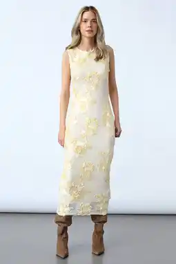 Wehkamp SisterS Point midi jurk lichtgeel aanbieding