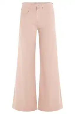 Wehkamp Para Mi denim highwaist flared broek lichtroze aanbieding