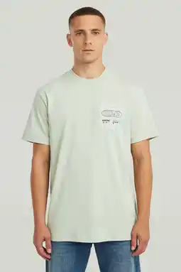 Wehkamp G-STAR regular fit T-shirt met print - lichtgroen aanbieding