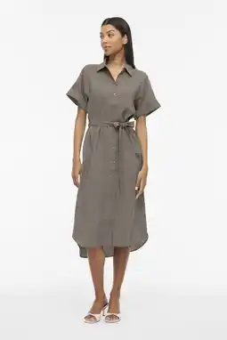 Wehkamp VILA blousejurk taupe aanbieding