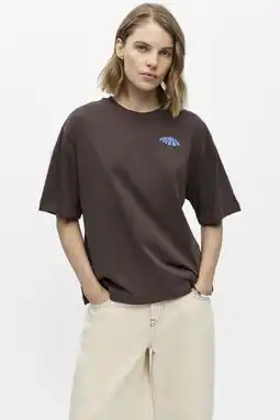 Wehkamp OBJECT T-shirt met backprint donkerbruin aanbieding