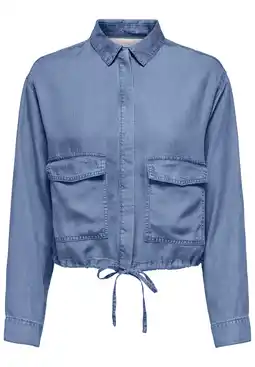 Wehkamp ONLY blouse medium blue denim aanbieding