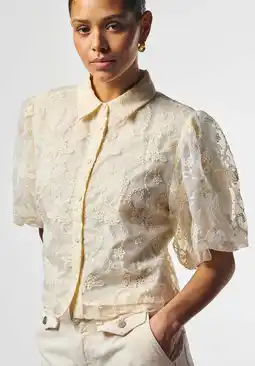 Wehkamp Aaiko gebloemde blouse wit aanbieding