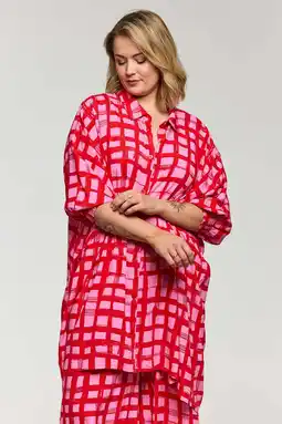 Wehkamp Gozzip geruit tuniek roze aanbieding