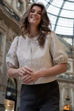 Wehkamp Elvira Collections gebloemde top crème aanbieding
