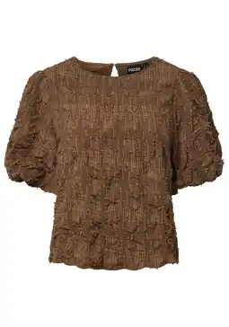 Wehkamp PIECES rechtvallend top - donkerbruin aanbieding