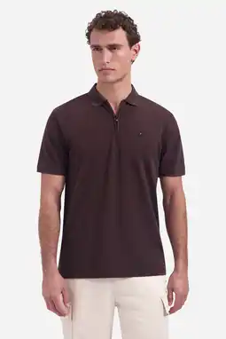 Wehkamp No Excess regular polo donkerbruin aanbieding