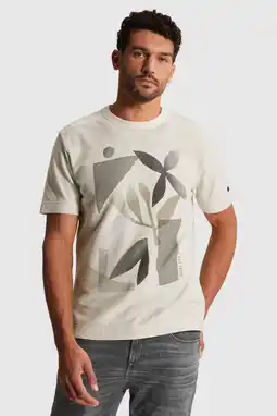 Wehkamp Cast Iron regular T-shirt ecru aanbieding