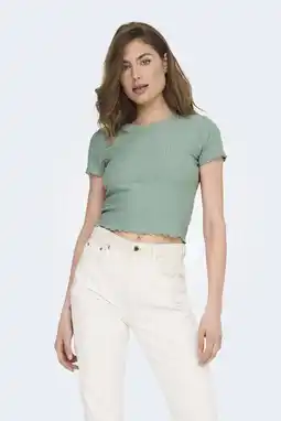 Wehkamp ONLY cropped top rib gebreid aanbieding