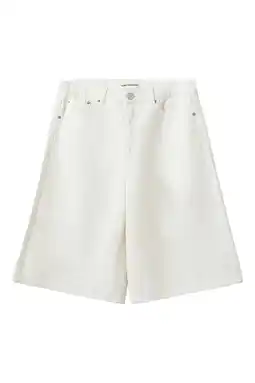 Wehkamp Sofie Schnoor denim wide leg regularwaist jort ecru aanbieding