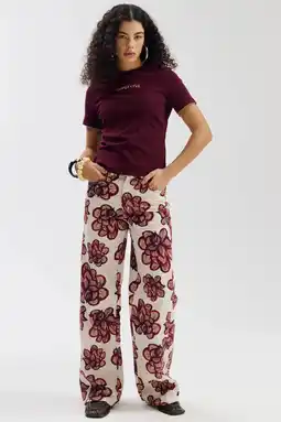 Wehkamp HARPER & YVE MAYRA-PA gebloemde wide leg jeans ecru aanbieding