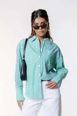Wehkamp Colourful Rebel gestreepte blouse groen aanbieding