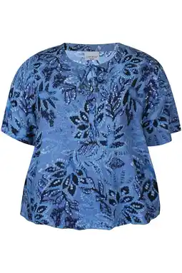 Wehkamp Zhenzi gebloemde top blauw aanbieding