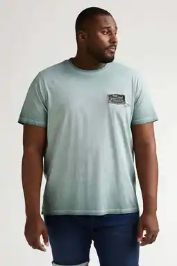 Wehkamp Petrol industries Plus Size regular T-shirt groen aanbieding