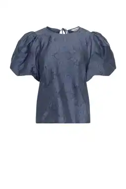 Wehkamp MSCH Copenhagen gebloemde blouse blauw aanbieding