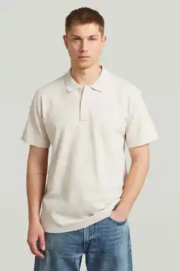 Wehkamp G-STAR regular polo ecru aanbieding