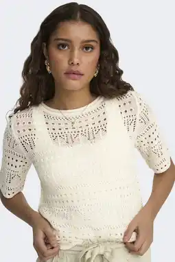 Wehkamp JDY top ecru ajour aanbieding
