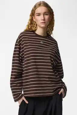Wehkamp PIECES gestreepte top bruin aanbieding
