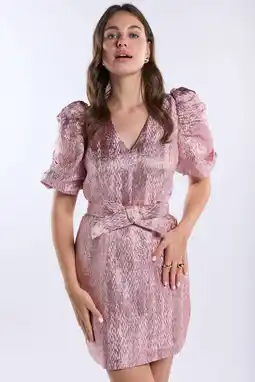 Wehkamp Freebird cocktailjurk met glitter oudroze aanbieding