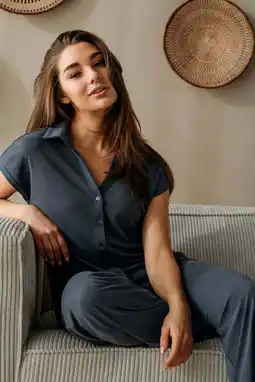 Wehkamp Co Woman blouse grijsblauw aanbieding