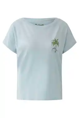 Wehkamp Miss Lagotte top met backprint lichtblauw aanbieding