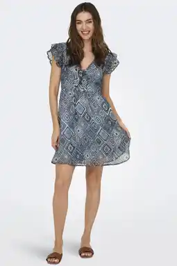 Wehkamp ONLY zomerjurk grijsblauw aanbieding