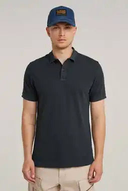 Wehkamp G-STAR slim polo donkerblauw aanbieding