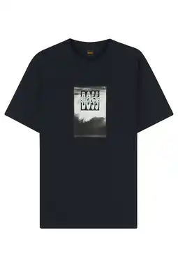 Wehkamp BOSS regular T-shirt donkerblauw aanbieding