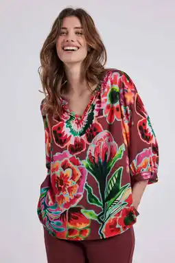 Wehkamp Didi gebloemde top rood aanbieding