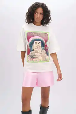 Wehkamp Refined Department T-shirt ecru aanbieding