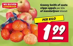 Nettorama Granny smith of zoete cripps appels of mandarijnen aanbieding