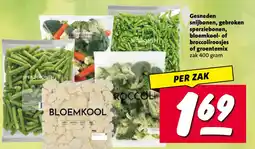 Nettorama Gesneden snijbonen, gebroken sperziebonen, bloemkool of broccoliroosjes of groentemix aanbieding