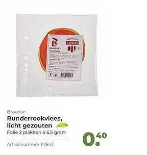 Bidfood Bravour Runderrookvlees, Licht Gezouten aanbieding