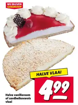 Nettorama Halve vanilleroom of aardbeibavarois vlaai aanbieding