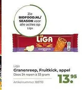 Bidfood Liga Granenreep, Fruitkick, Appel aanbieding