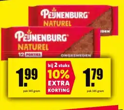 Nettorama Peunenburg naturel aanbieding