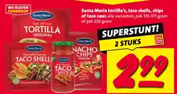 Nettorama Santa Maria tortilla's, taco shells, chips of taco saus aanbieding