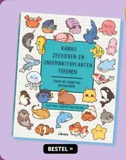 Boekenvoordeel Kawaii zeedieren en onderwaterplanten tekenen aanbieding