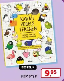 Boekenvoordeel Kawaii vogels tekenen aanbieding